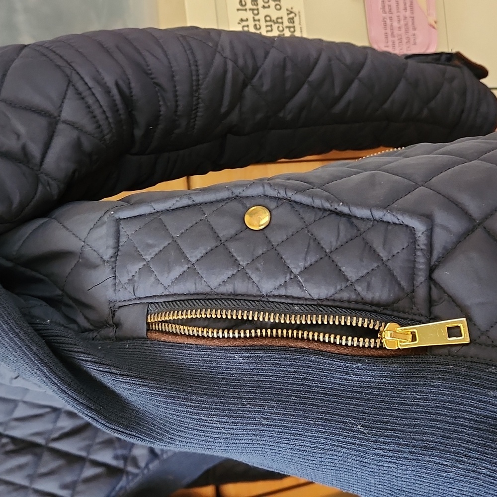 C'Esttoi Navy Jacket Gold hardware Brown trim - Picture 4 of 6